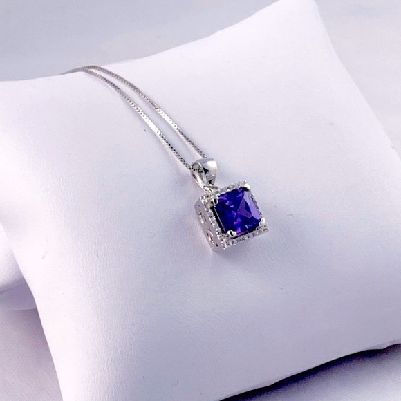 Cubic Zirconia Pendant Necklace - Picture 2 of 4